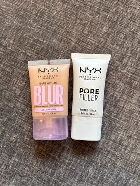 NYX Bare With Me Blur & Pore Filler Primer Duo - Pink, White, Cream